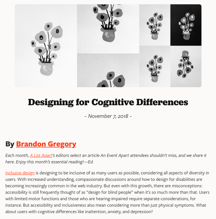 Article page in the Resources section.