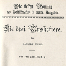 <cite>Die drei Musketiere</cite> by Alexandre Dumas, Karl Prochaska