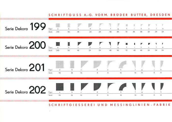 Dekora specimen, Schriftguss AG, Dresden, 1931.