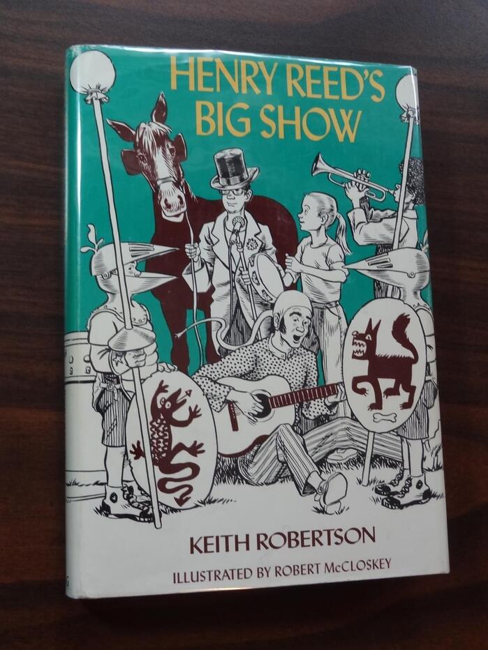 Henry Reed&rsquo;s Big Show, Viking, 1970. The letterforms in the author line appear to be stretched horizontally.