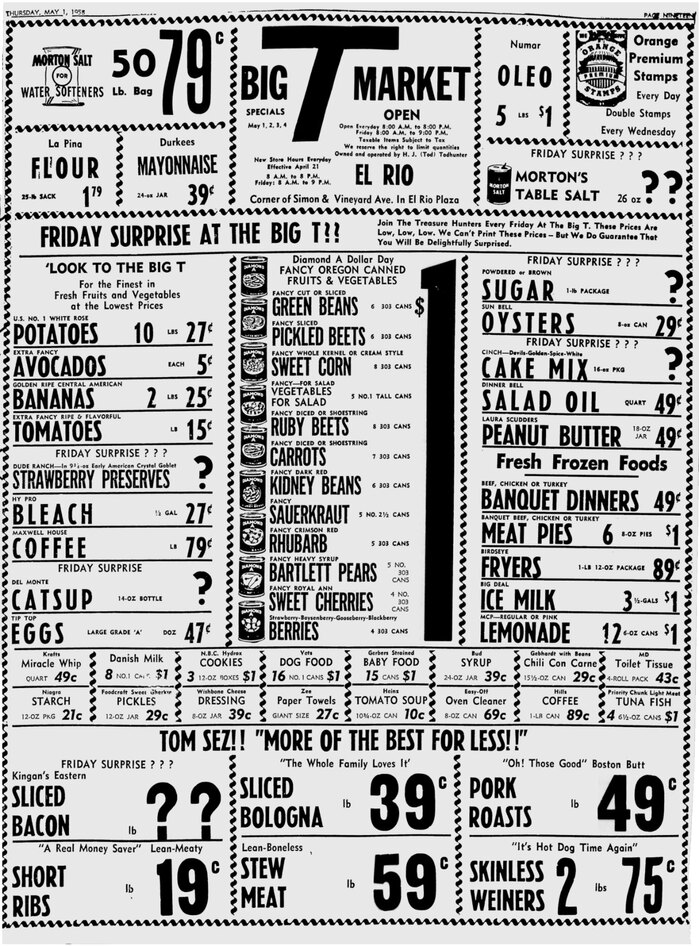 Grocery ads in Oxnard Press-Courier 1