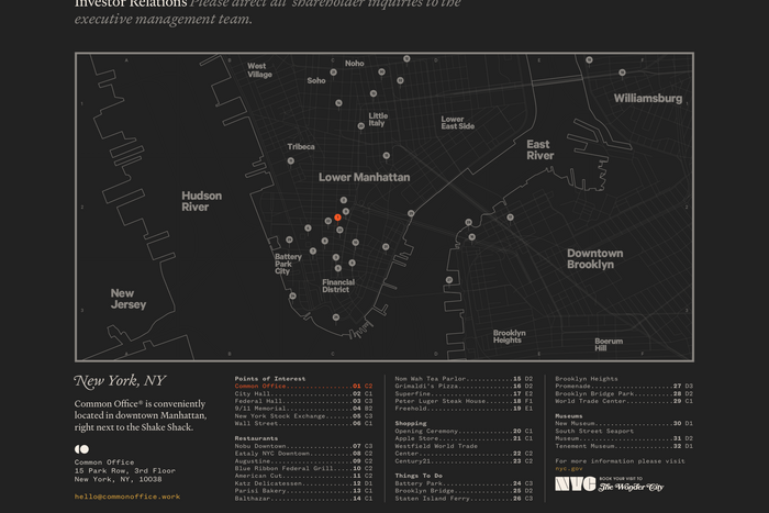 Throwback NYC lockup featuring some classics.