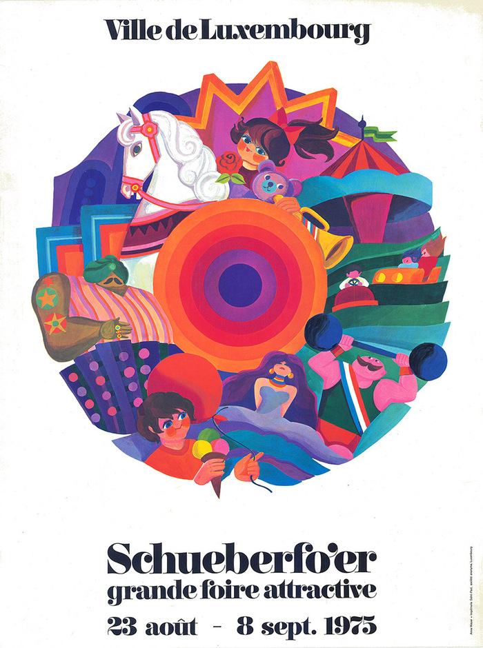 Ville de Luxembourg Schueberfo’er 1975 poster