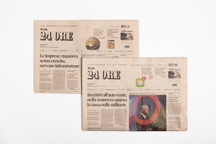 Il Sole 24 Ore front pages