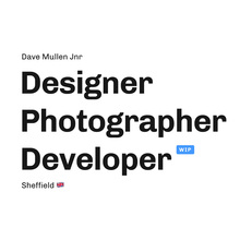 Dave Mullen Jnr portfolio website