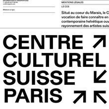 Centre culturel suisse. Paris