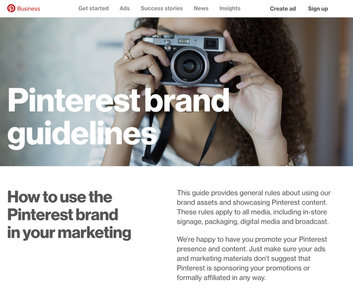 The corporate pages of the Pinterest website use  with its alternate round dots.
