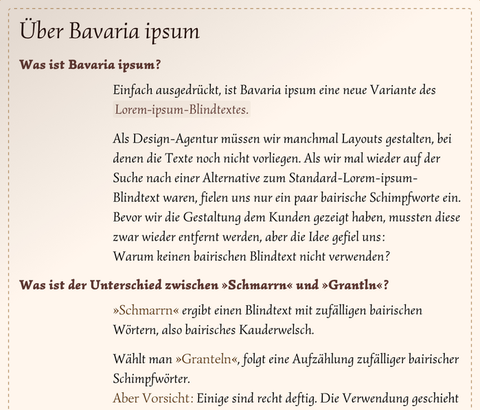 Bavaria ipsum 3