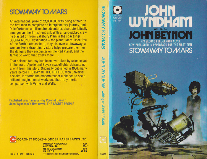 John Wyndham paperbacks (Coronet) 1