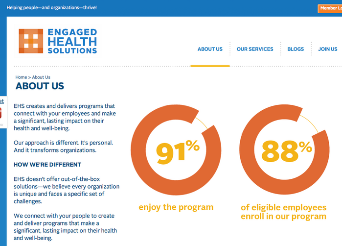 Engaged Health Solutions website 3
