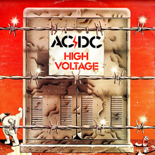 AC/DC – <cite>High Voltage </cite>album art