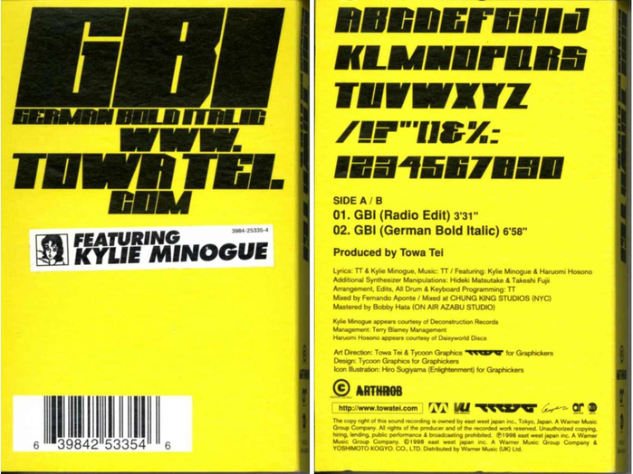 MC cover by Arthrob (UK, 1998) with a mini specimen on the back.