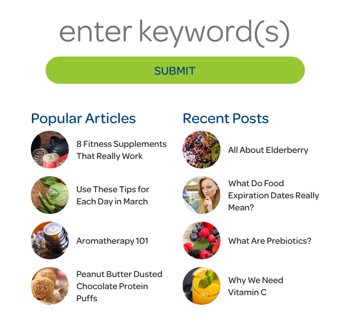 Search form with link suggestions.