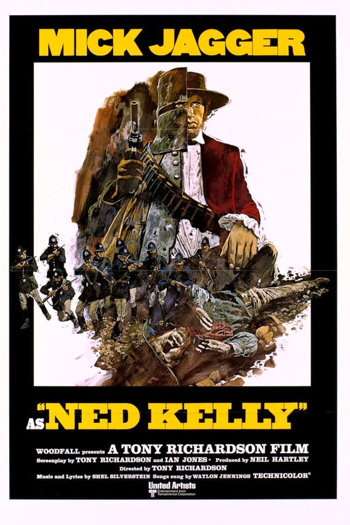 An alternate poster shows the same typography and the same split screen / split personality image concept but this time it is executed as an illustration, with some extra guns and death.