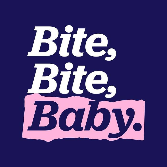“Bite, Bite, Baby.” – The ripped paper background here is used for a textmarker effect.