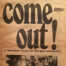 <cite>Come Out!</cite> Vol. 1 No. 5, 1970