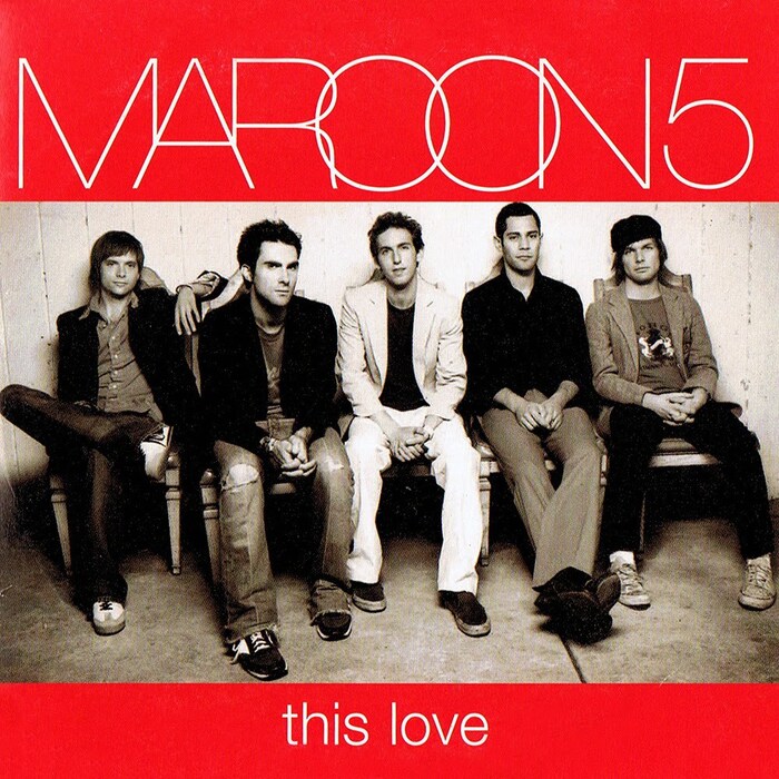 “This Love” single, 2004. In this seemingly older logo, every letter overlaps the next, except that the legs of the M and R are cut where they meet the A.