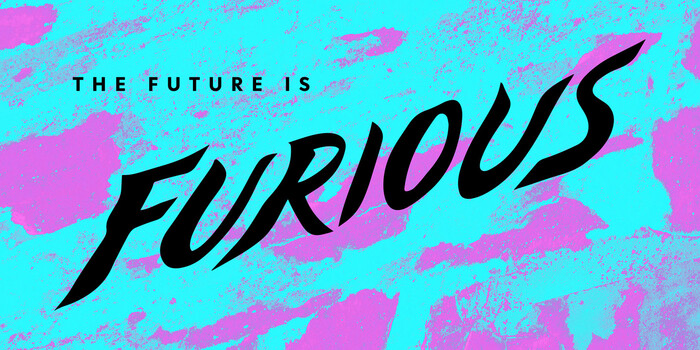 “The Future Is Furious” cover lettering (Jessica De Jesus, design lead)