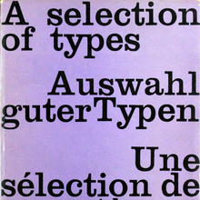 <cite>A selection of types / Auswahl guter Typen / Une sélection de caractères</cite>