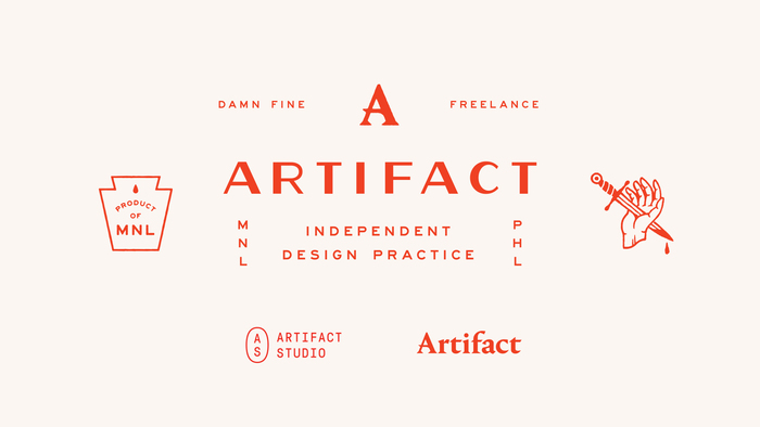 Logo variations using all three typefaces used for the identity, plus a loosely spaced Oil Can.