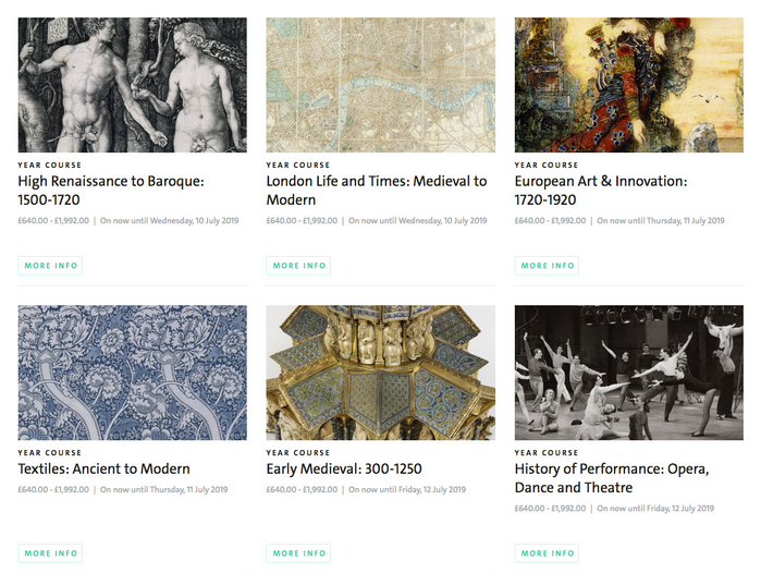 Detail from the events page.