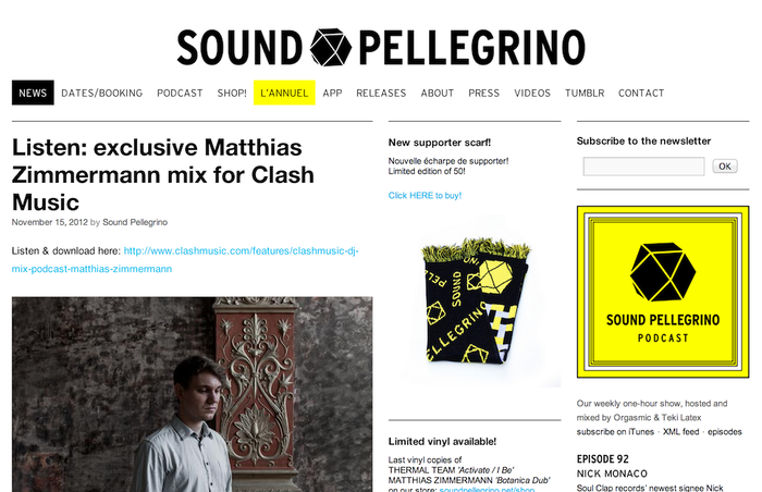 Sound Pellegrino identity and website 1