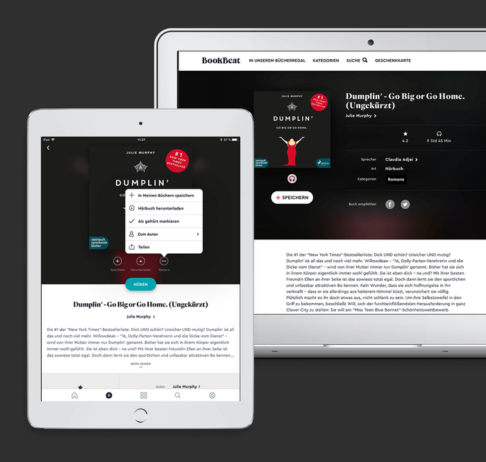 BookBeat website and UI 6