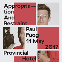 “Appropriation And Restraint” lecture poster