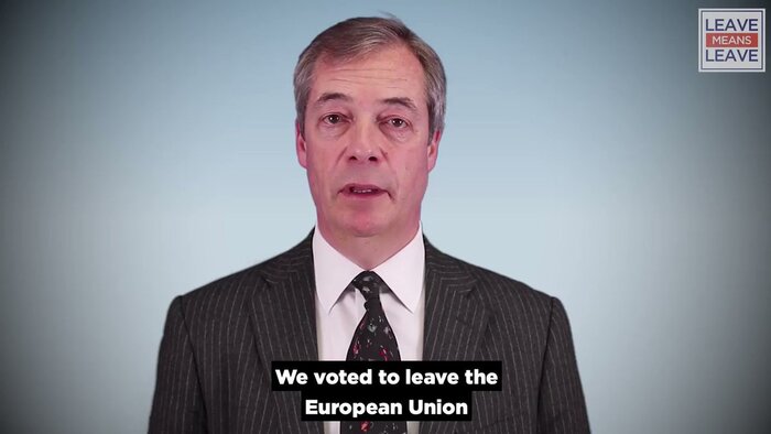 Former Ukip leader Nigel Farage spearheads the March to Leave protests.