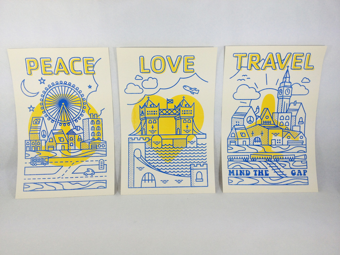 Peace, Love, Travel Posters for STA Travel 1