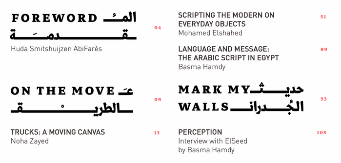 Detail: table of contents.