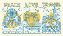 Peace, Love, Travel Posters for STA Travel