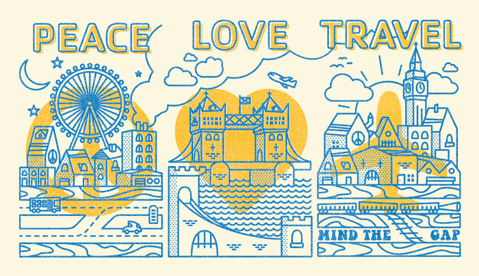 Peace, Love, Travel Posters for STA Travel 2