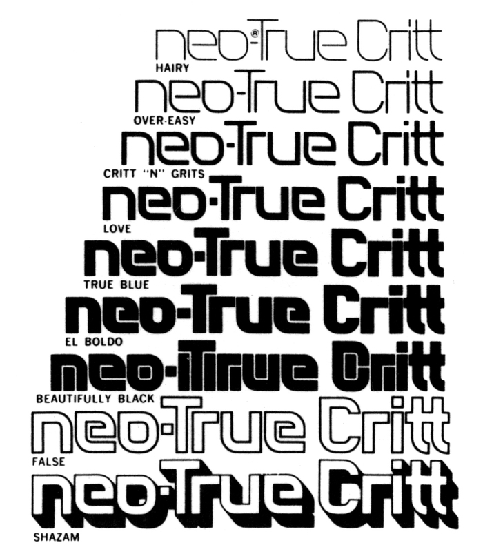 Style overview from Headliners neo-phototype(s), a ring binder catalog published 1977–79.