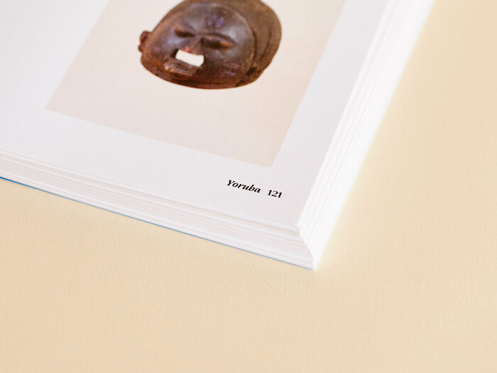 Framboisier was used for the page number and the running tribe identifier on the bottom of each page.