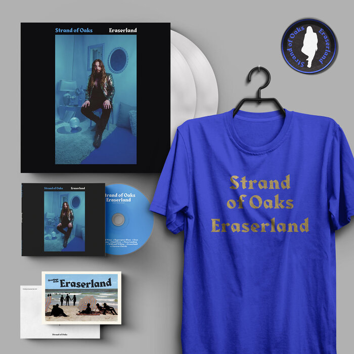 Harbour also appears on the merchandise, including a “Greetings from Eraserland” postcard and a T-shirt.