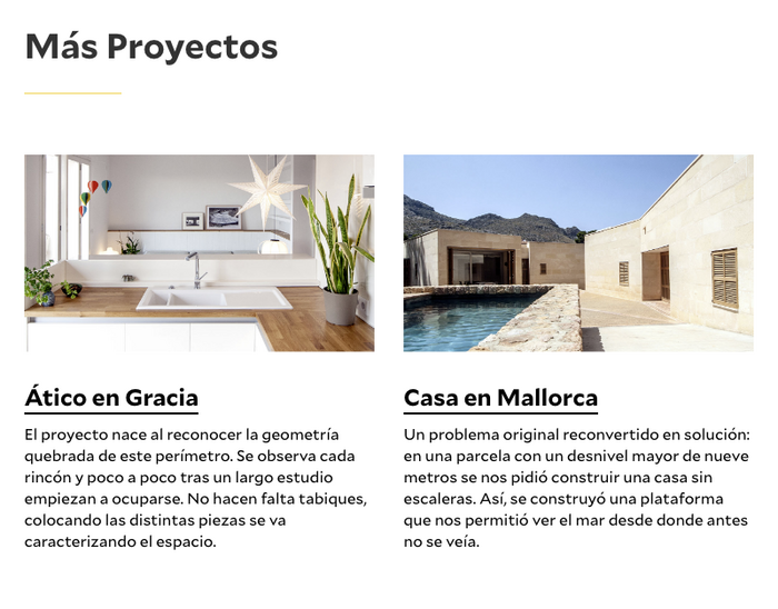 Website detail.