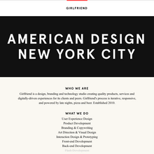 Girlfriend design studio website
