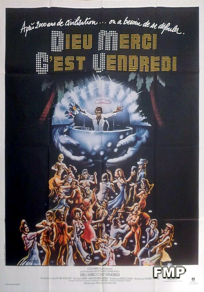 Dieu Merci C&rsquo;est Vendredi &ndash; for the French movie poster, Futura Dot was replaced with another dotted typeface: Mecanorma&rsquo;s Chicago, designed by Fran&ccedil;ois Robert.