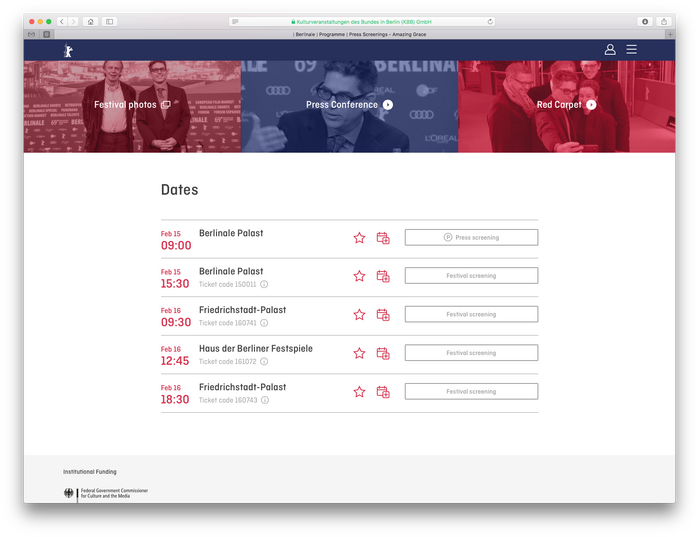 Berlinale visitor website (2018) 3