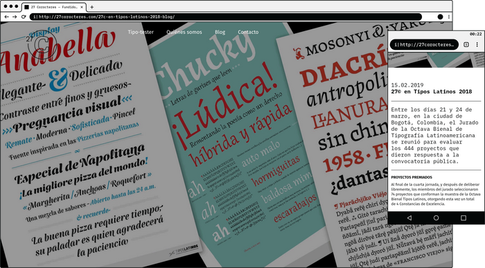 Blog post. Three of our typefaces, Anabella©, Chucky© &amp; Mosonyi© awarded by Tipos Latinos 2018.