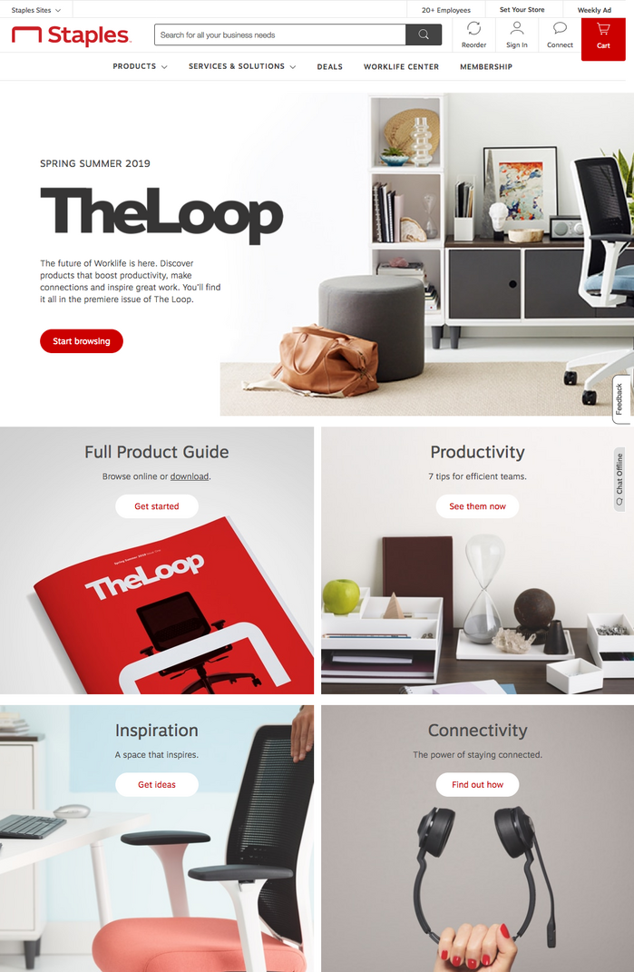 Website detail (The Loop page)