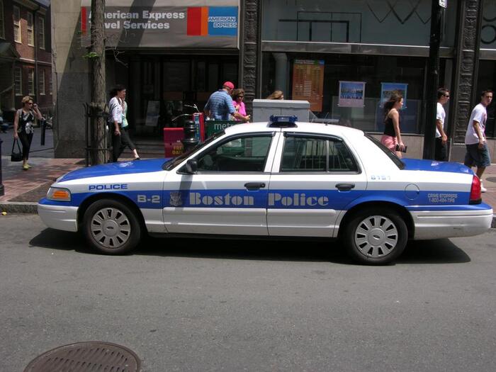 Classic Boston Police logo and cruiser 2