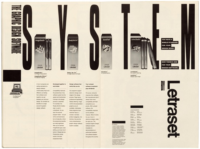 Letraset ad: &ldquo;The Graphic Design Software System&rdquo; 1