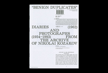 <cite>Benign Duplicates. Diaries and Photographs from the Archive of N. Kozakov</cite>