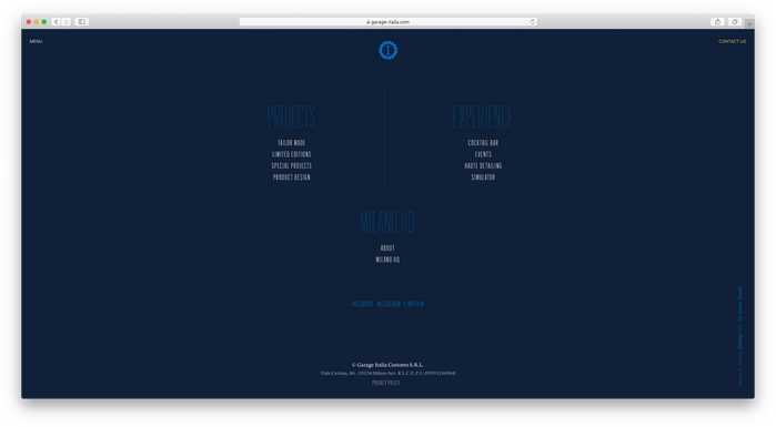 Garage Italia website 4