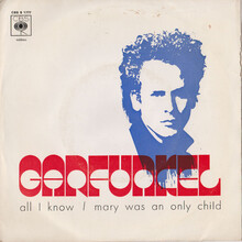 Art Garfunkel – “All I Know” / “Mary Was An Only Child” Portuguese single cover