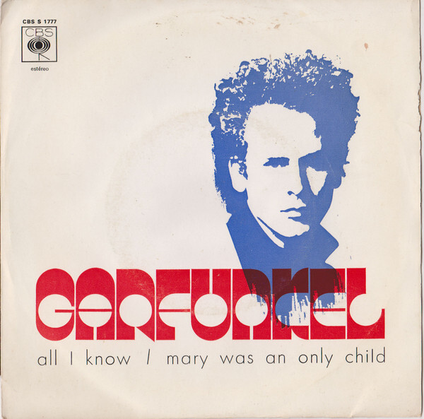 Art Garfunkel – “All I Know” / “Mary Was An Only Child” Portuguese single cover