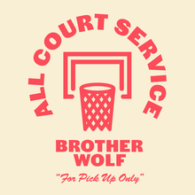 “All Court Service” T-shirts for Brother Wolf