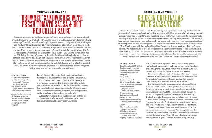 The colored headings are set in caps from . The smaller Spanish titles above as well as the heading for the ingredients list use .